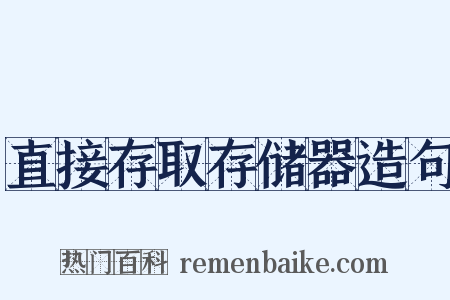 直接存取存储器造句是什么意思的图片